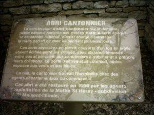 Descriptif de l'abri de cantonnier La Mothe saint-Hray
