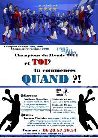 Affiche gnral du club de Handball 2011