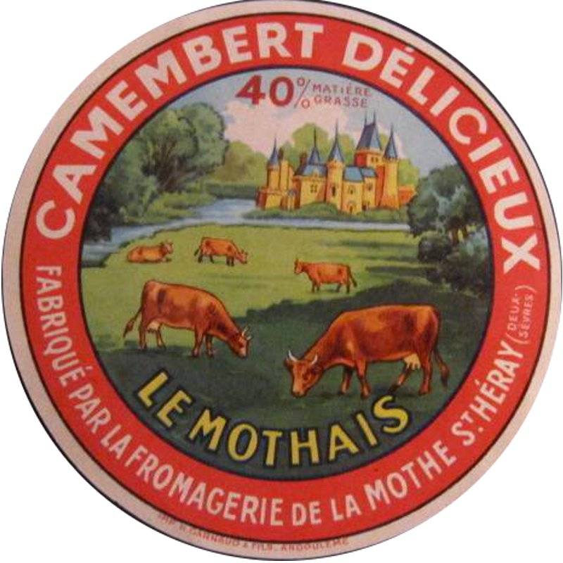 Etiquette de fromage de La Mothe saint Hray