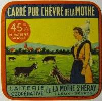 Etiquette de fromage de La Mothe saint Héray