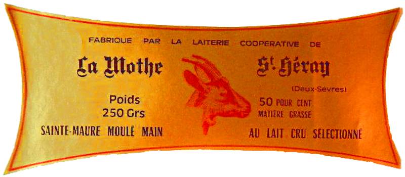 Etiquette de fromage de La Mothe saint Hray